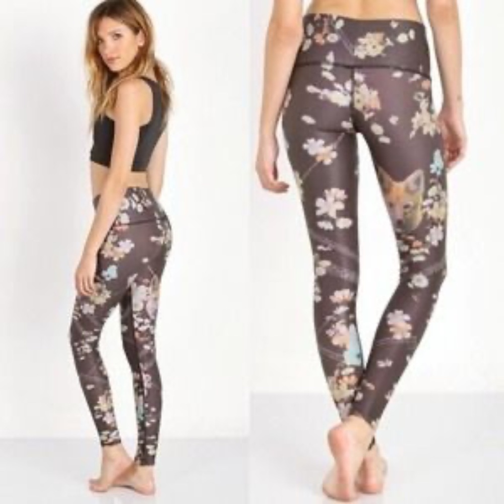 Teeki Wildflower Fox Leggings size S